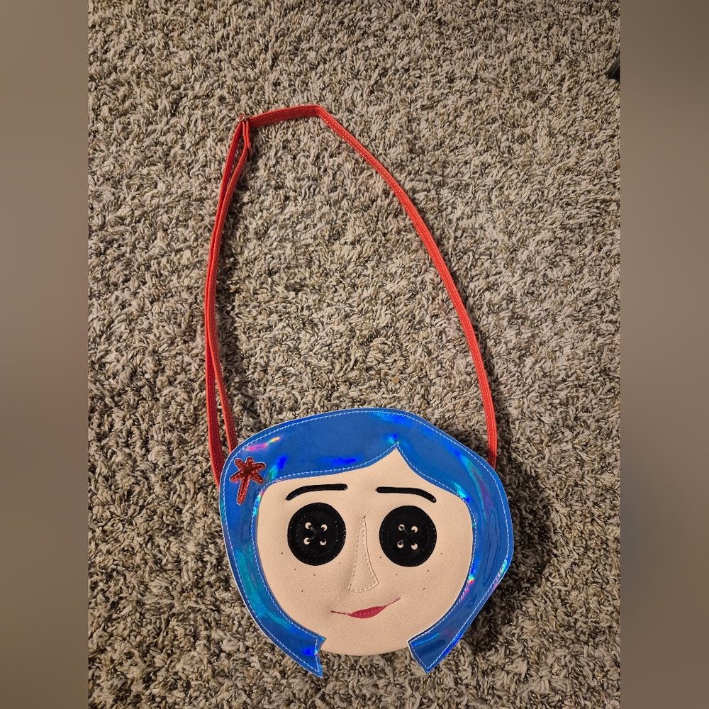 Coraline doll crossbody purse